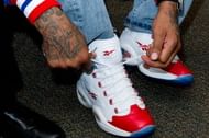 Allen Iverson Wears Reebok Questions En Route To 76ers Game